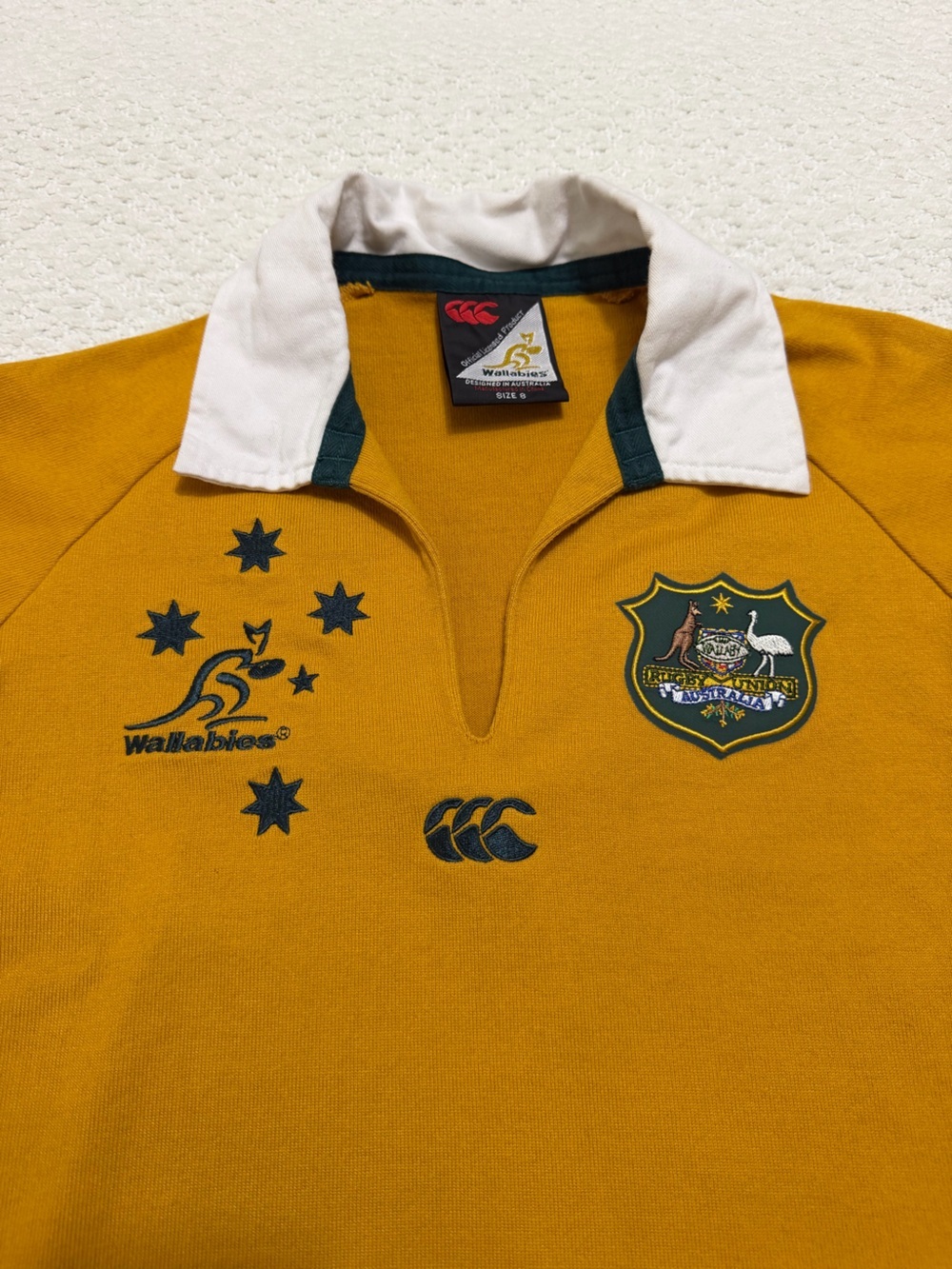 Vintage Australia Rugby Wallabies Quarter Sleeve Shirt Youth Size 8 - Picture 5 of 15